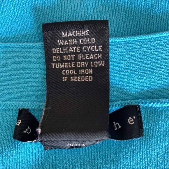 APOSTROPHE Knit Top 3/4 Sleeve Tiffany Blue Women Size XL - Picture 7 of 7